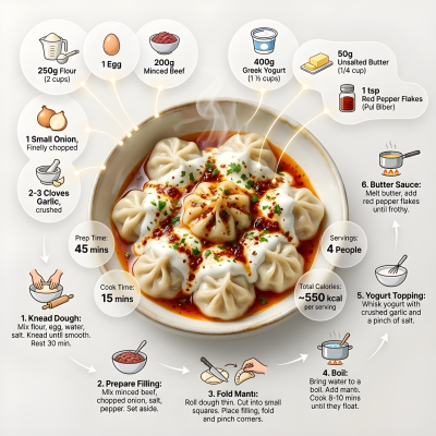 Magazine Style Manti Dumpling