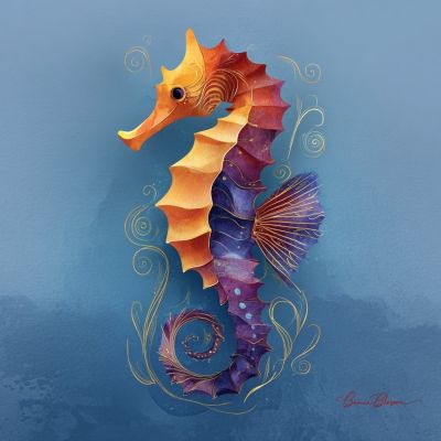 Abstract Seahorse Colorflow