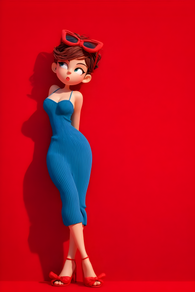 Red Blue Stiletto Seduction