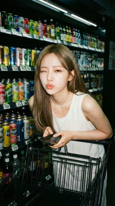 Playful Convenience Store Selfie