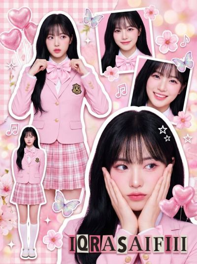 Dreamy Pink Uniform Idol Collage