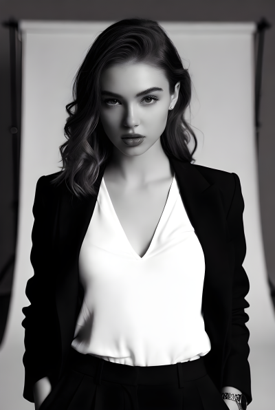 Sharp Bw Fashion Portrait