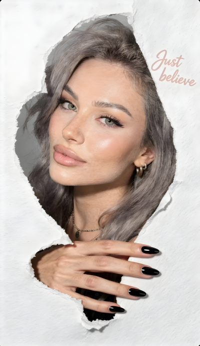 Torn Paper Heart Portrait