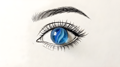 Minimalist Blue Eye Marble