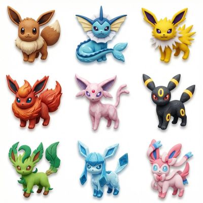 Eevee Evolution 3D Icon Collection
