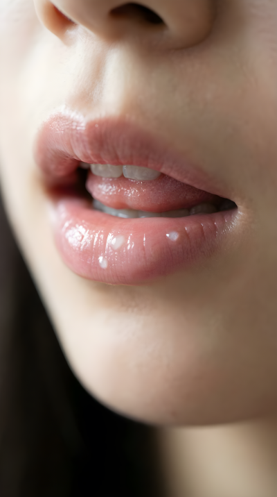 Natural Lips Extreme Close Up