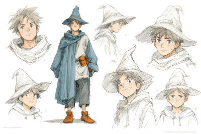 Artistic Sketch Of Characters