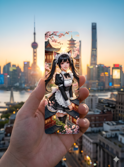 A Human Hand Holding A Slender Vertically Cut Bookmark