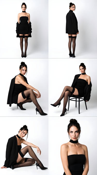 A High Fashion Studio Photo Collage