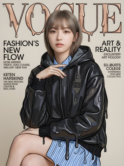 When Real Skin Wears Illustrated Fashion