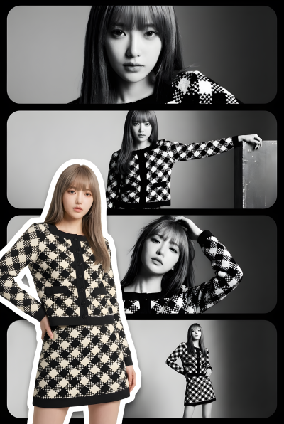 High Fashion Identity Locked Poster Collage