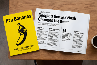 Glossy Magazine Article Spread