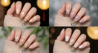 Chinese Four Festivals Nail Art Grid