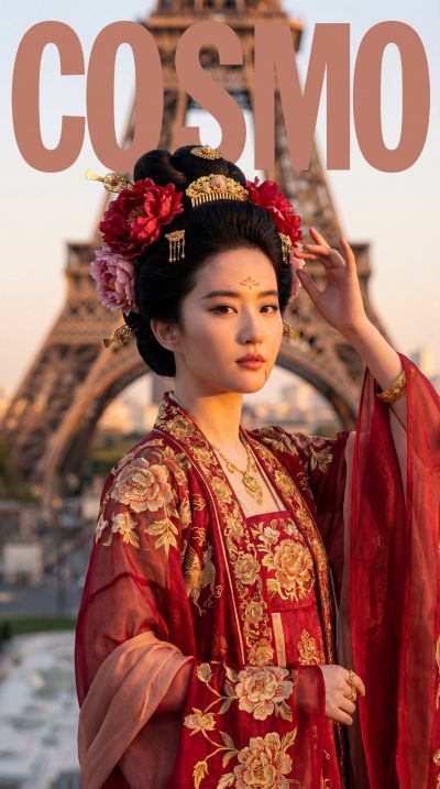 Tang Dynasty Elegance Meets Paris Portrait