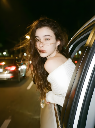 Wearing Off Shoulder White Knit Top