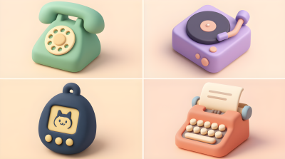 3D Pastel Clay Icons