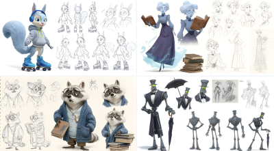 Pixar Style Character Sheet