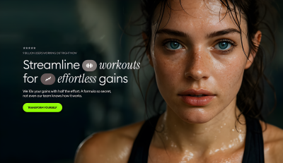 Brand Landing Page Post Workout Female Close Up