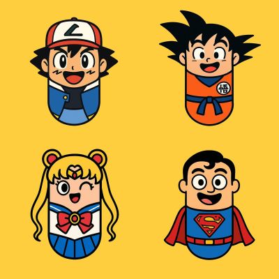 Cartoon Illustration Pill Character