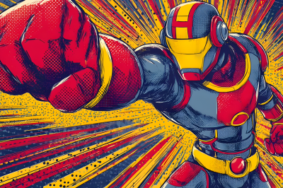 Retro Comic Style Cartoon Illustration