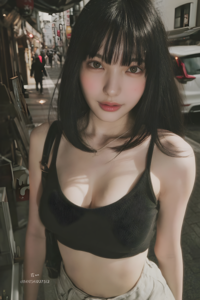 Candid Shot Of Young Woman