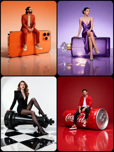 Studio Photo With Oversized Props