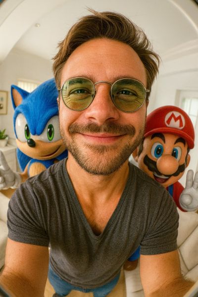 Photo With Sonic And Mario