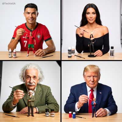 Artist Painting Miniature Self Portrait