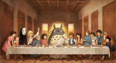 Ghibli Characters In The Last Supper
