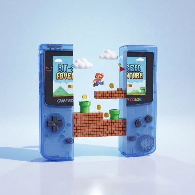 Exquisite 3D Render Of Handheld Console