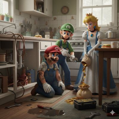 Mario Luigi Fix Peachs Kitchen